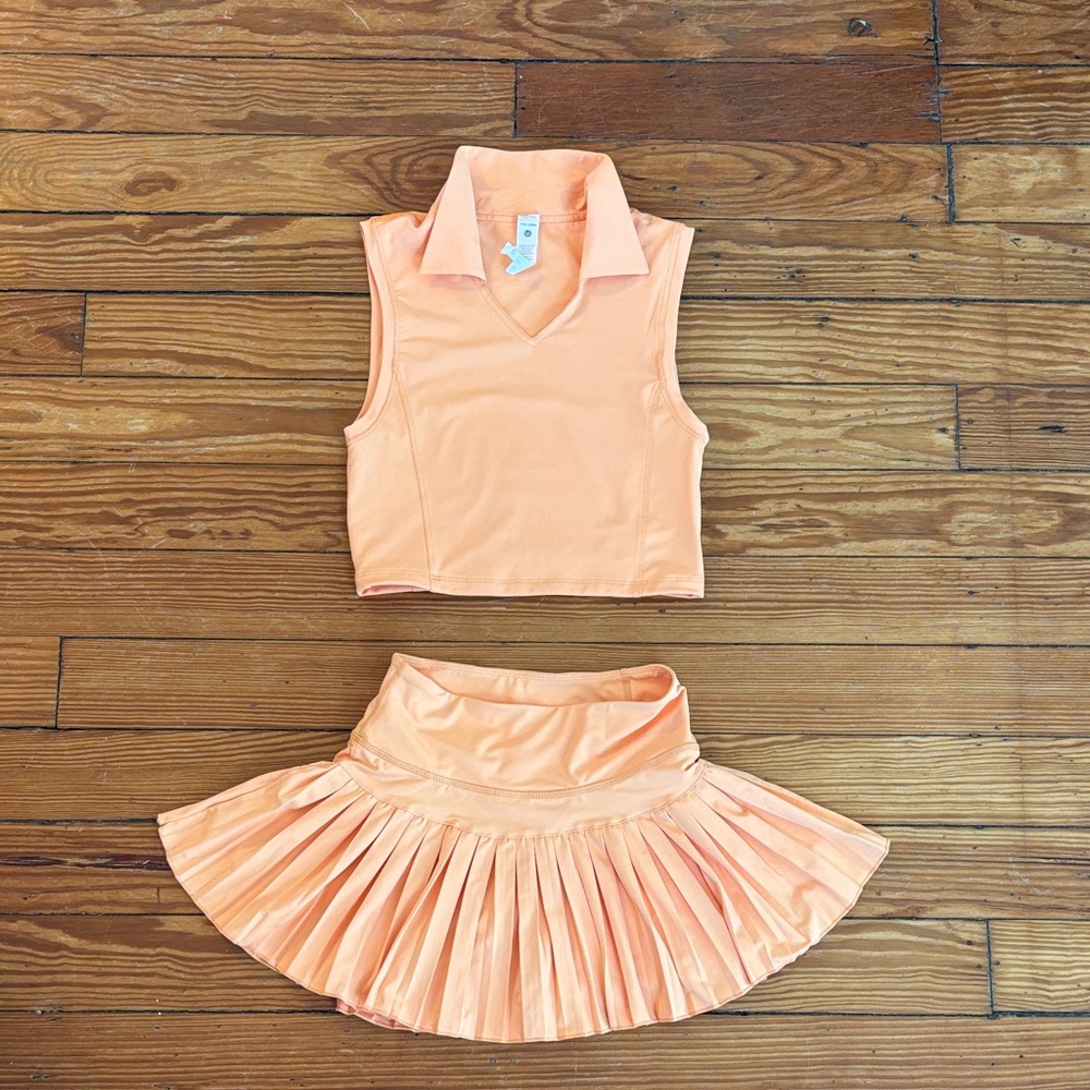 Gold Hinge tennis skirt set